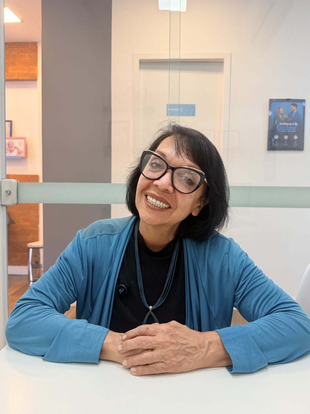Foto do sorriso final, Dona Lourdes