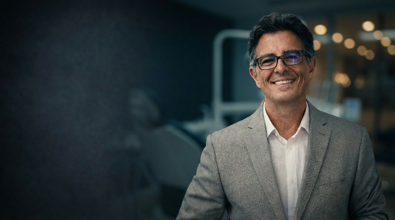 Dr. Hugo Robertson em atendimento na Odontoclinic Vila Mariana